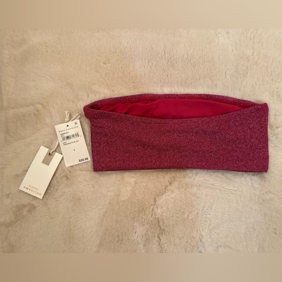 Good American Band Bikini Top In Pink - Picture 2 of 3